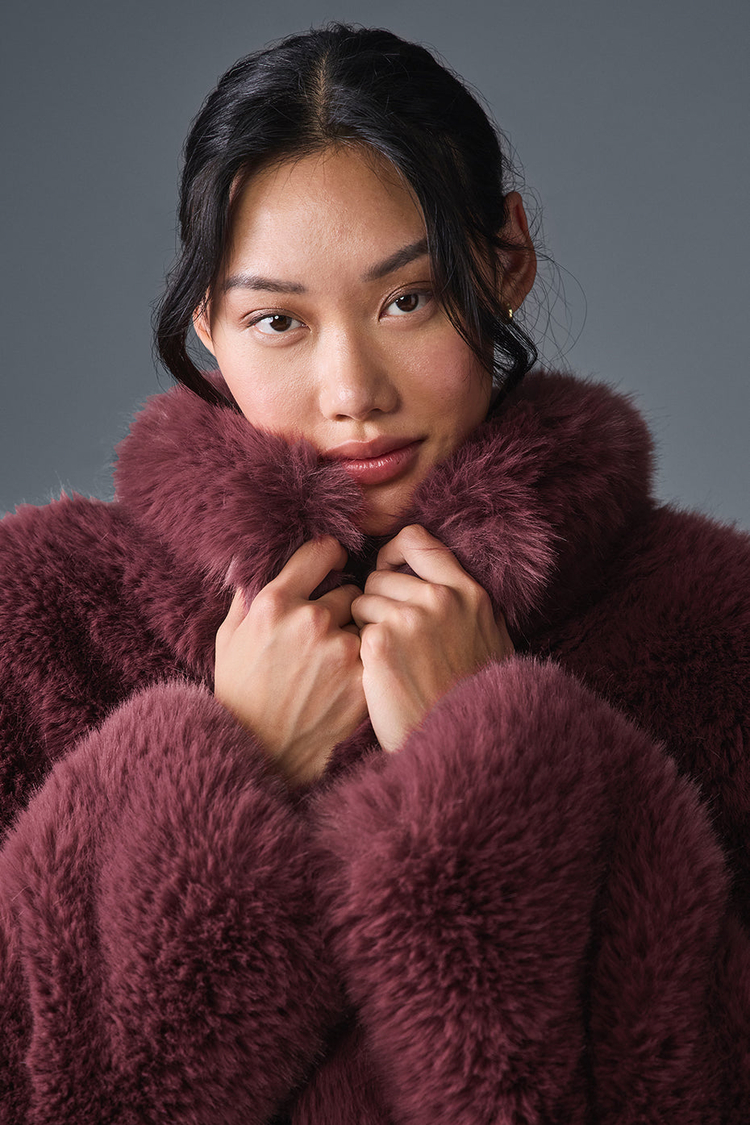 Portrait faux fur coats sales